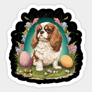 King Spaniel happy easter day Sticker